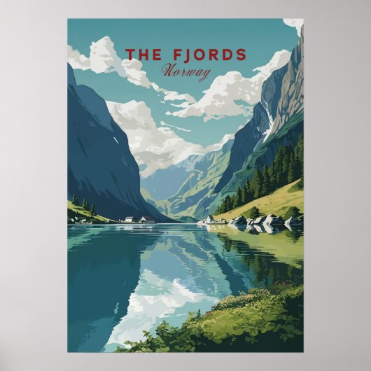 Poster Les Fjords, Norvège (Devant)