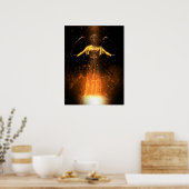 Poster Les Flammes Sont En Hausse (Cuisine)