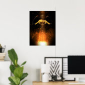 Poster Les Flammes Sont En Hausse (Bureau à domicile)