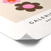 Poster Les Fleurs 03 Abstrait Fleur rose Olive Floral (Coin)