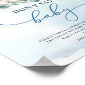 Poster Les fleurs bleues d'Eléphant mignonnes ne disent p (Coin)