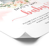 Poster Les fleurs bleues d'Eléphant mignonnes ne disent p (Coin)