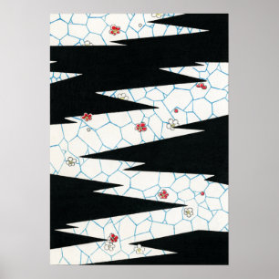 Poster Les fleurs de Bijutsu Sekai sur un sentier