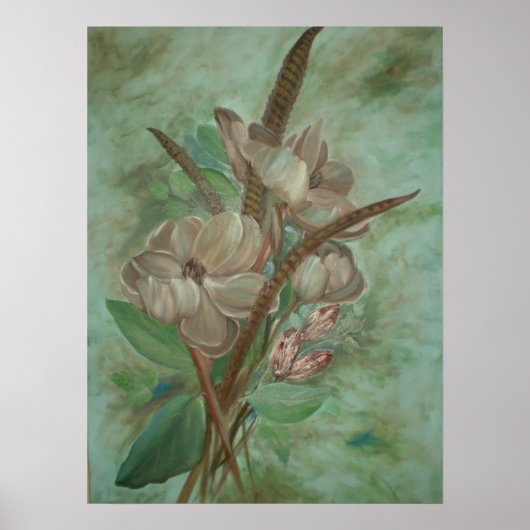 Poster Les fleurs de Magnolia (Devant)