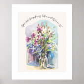 Poster Les fleurs de prairie sauvage diffusent la gentill (Devant)