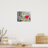 Poster Les fleurs de rose rouge de l'été (Cuisine)