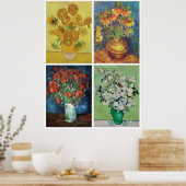 Poster Les fleurs de Van Gogh (Cuisine)