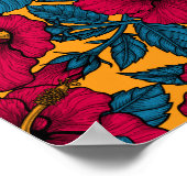Poster Les fleurs d'Hibiscus (Coin)