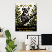 Poster Les fleurs d'honneur dans la perche paisible de Ko (Bureau à domicile)