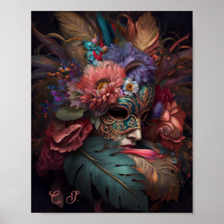 Poster Les fleurs du Carnaval de Venise