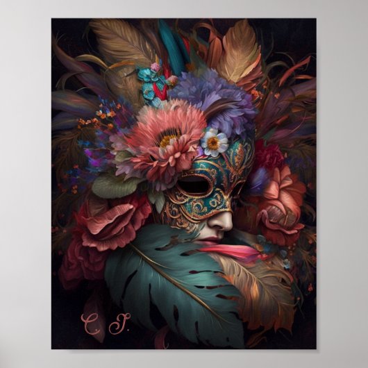 Poster Les fleurs du Carnaval de Venise (Devant)