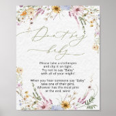 Poster Les Fleurs sauvages du jardin d'aquarelle ne disen (Devant)