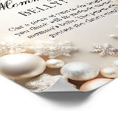 Poster Les flocons de neige L'hiver à quel point le ventr (Coin)