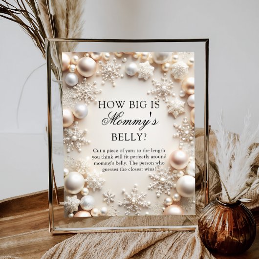 Poster Les flocons de neige L'hiver à quel point le ventr