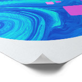 Poster Les Formes Modernes Purple Et Cyan (Coin)