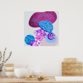 Poster Les Formes Modernes Purple Et Cyan (Cuisine)