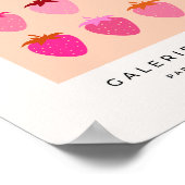 Poster Les Fraise 02 Fraises De Préppy Rose Et Orange (Coin)