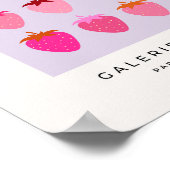 Poster Les Fraise 03 Fruit De Fraises Rose Et Violette (Coin)