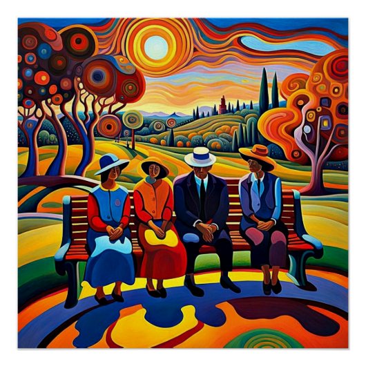 Poster Les frères assis 9 (Devant)