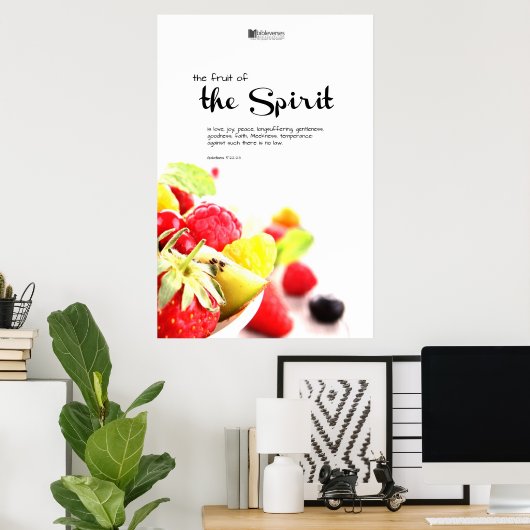 Poster Les Fruits de l'esprit (Bureau à domicile)