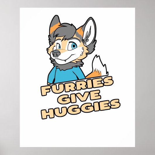 Poster Les Furies Donnent Huggies Funny Furry Fandom Furs (Devant)
