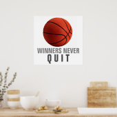 Poster Les gagnants ne quittent jamais le basket-ball Pos (Cuisine)