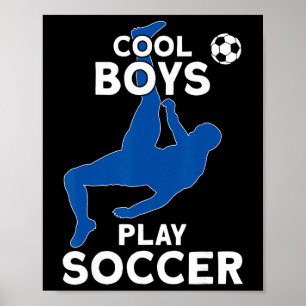 Poster Les garçons cool jouent au football