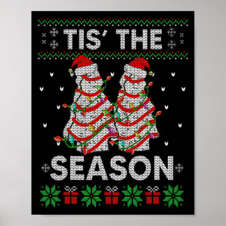 Poster Les gâteaux en forme d'arbre de Noël de la saison