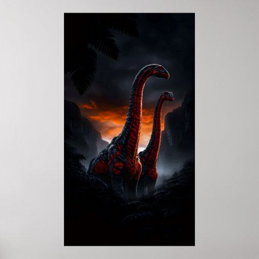 Poster Les Géants du Coucher de Soleil (Devant)