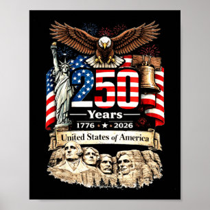 Poster Les gens 250 ans de liberté 4 juillet