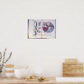 Poster Les gens dorment et calligraphie (Cuisine)