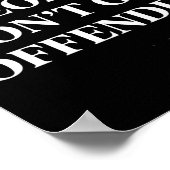 Poster Les gens intelligents ne s'offensent pas (Coin)