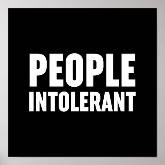 Poster Les gens intolérants (Devant)