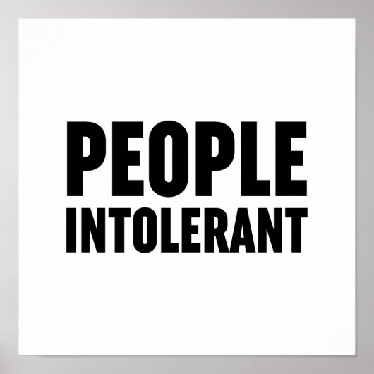 Poster Les gens intolérants (Devant)