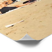 Poster Les gens sur la plage de sable brun (Coin)