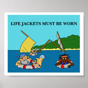 Poster Les gilets de sauvetage doivent être portés
