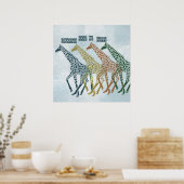 Poster Les girafes me rendent heureux (Cuisine)