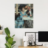 Poster Les Glackens sur Mouquin (Bureau à domicile)