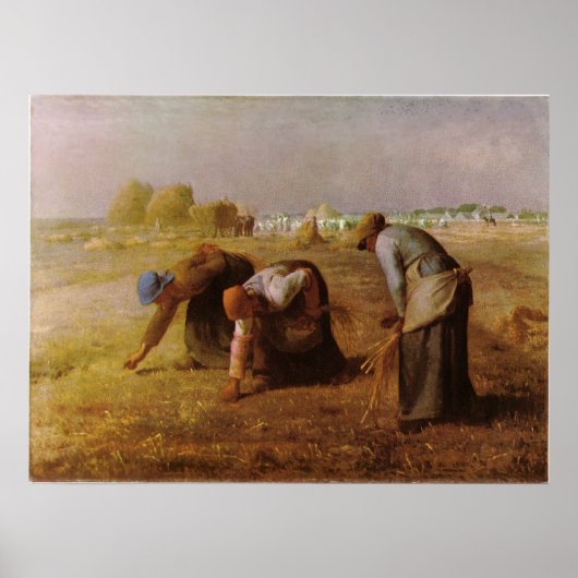 Poster Les Glaneuses 1857 par Jean-François Millet (Devant)