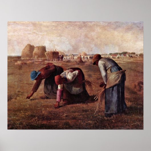 Poster Les Gleaners de Jean-François Millet (Devant)