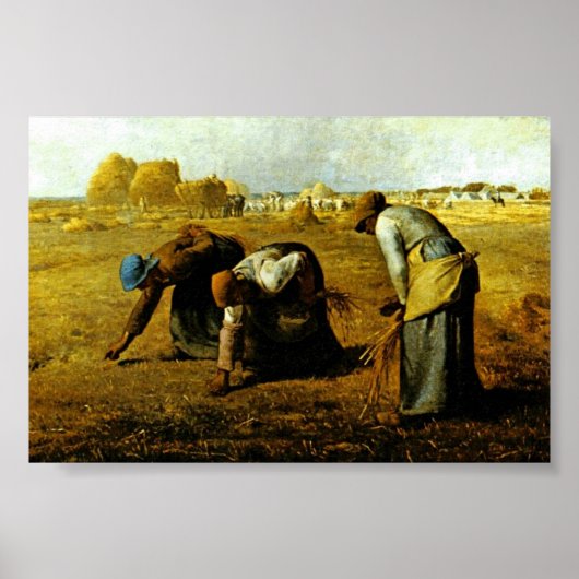 Poster Les Gleaners, De Millet (Meilleure Qualité) (Devant)