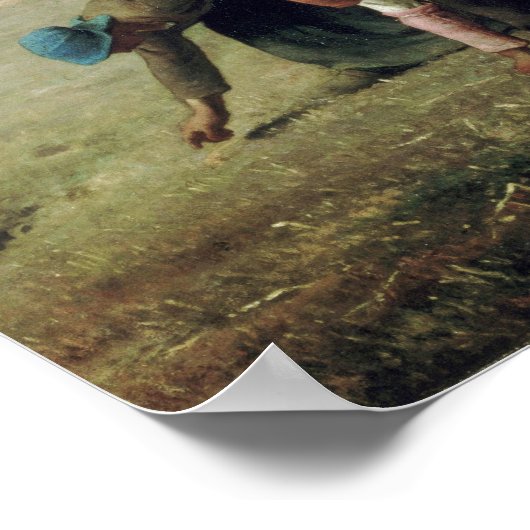Poster Les Gleaners, Jean-François Millet, 1857 (Coin)