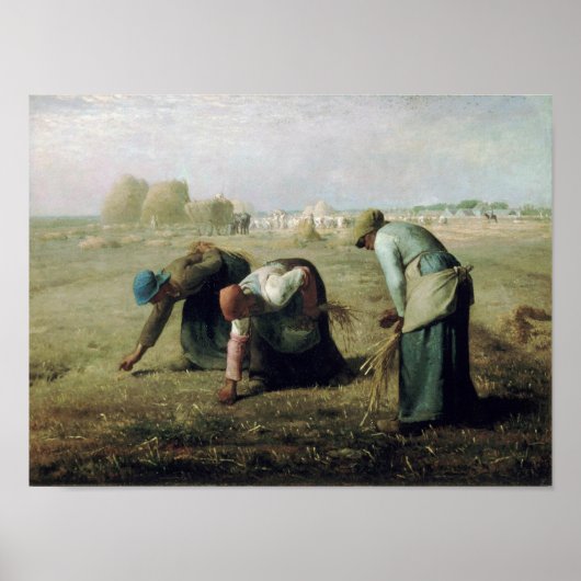 Poster Les Gleaners, Jean-François Millet, 1857 (Devant)