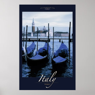 Poster Les gondoles de Venise