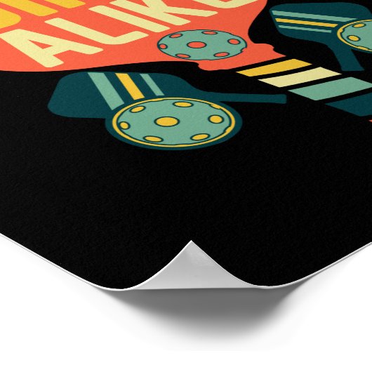 Poster Les Grandes Esprits Dink Comme Drôle Pickleball (Coin)