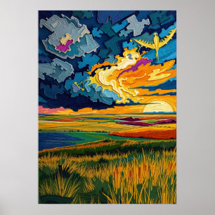 Poster Les grandes plaines - Horizon sans fin