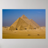 Poster Les grandes pyramides de Gizeh, Egypte (Devant)
