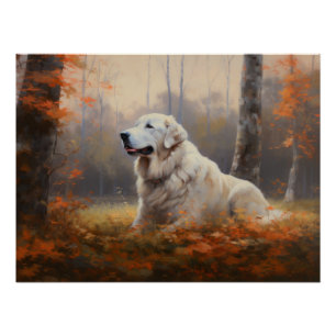 Poster Les grandes Pyrénées à l'automne Feuilles automne