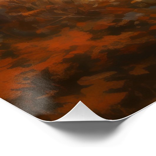 Poster Les grandes Pyrénées à l'automne Feuilles automne  (Coin)