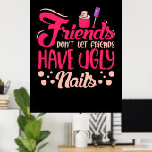 Poster Les Grands Amis Ont Des Ongles Vilains (Bureau à domicile)